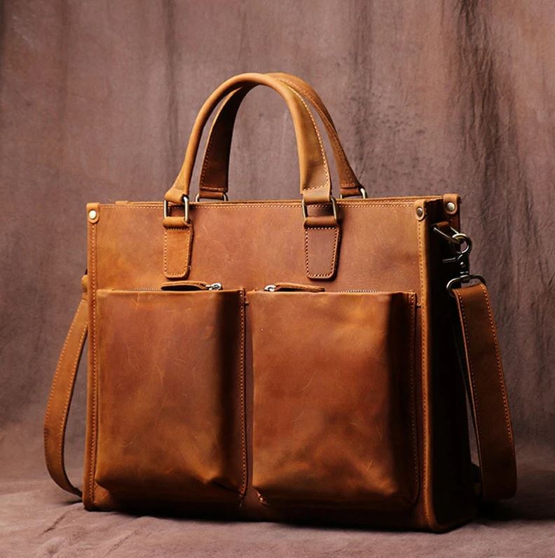 Dagmar Leather Briefcase & Messenger Bag