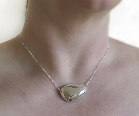Sterling Silver Large Pebble Necklace