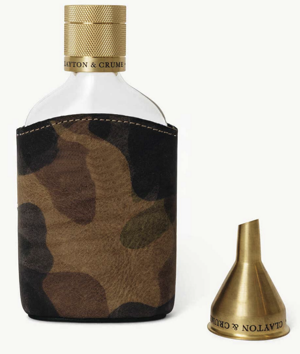 The Original Leather Wrapped Glass Flask - Crest Camo