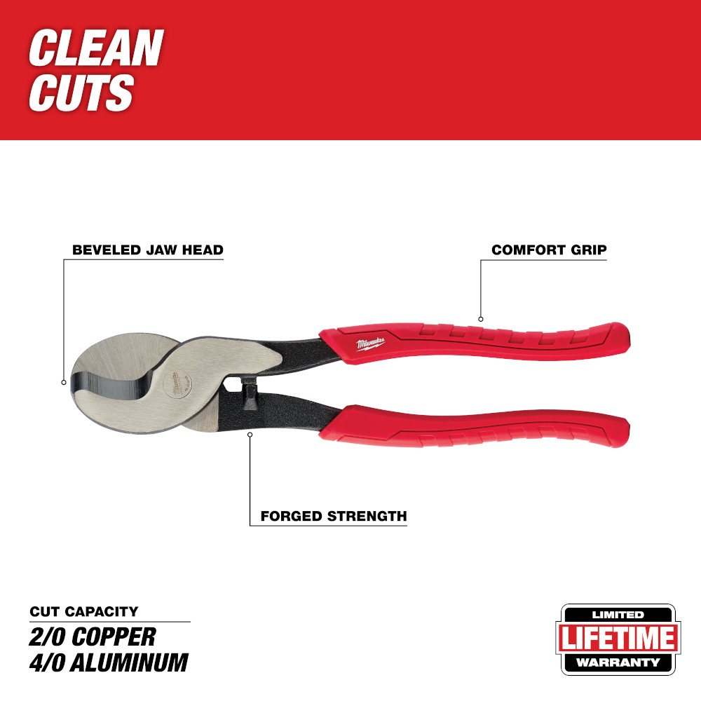 9-1/2" Comfort Grip Cable Cutting Pliers