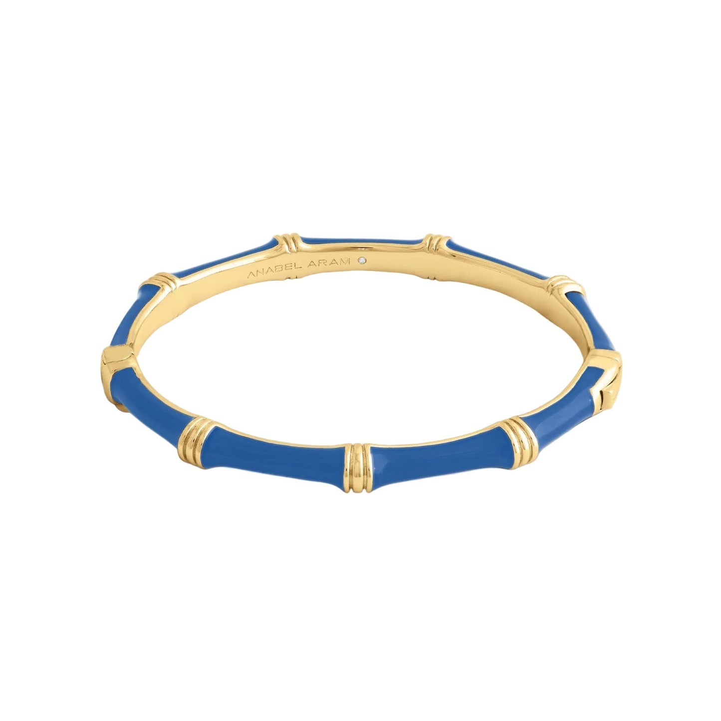 Bamboo Enameled Hinged Bangle