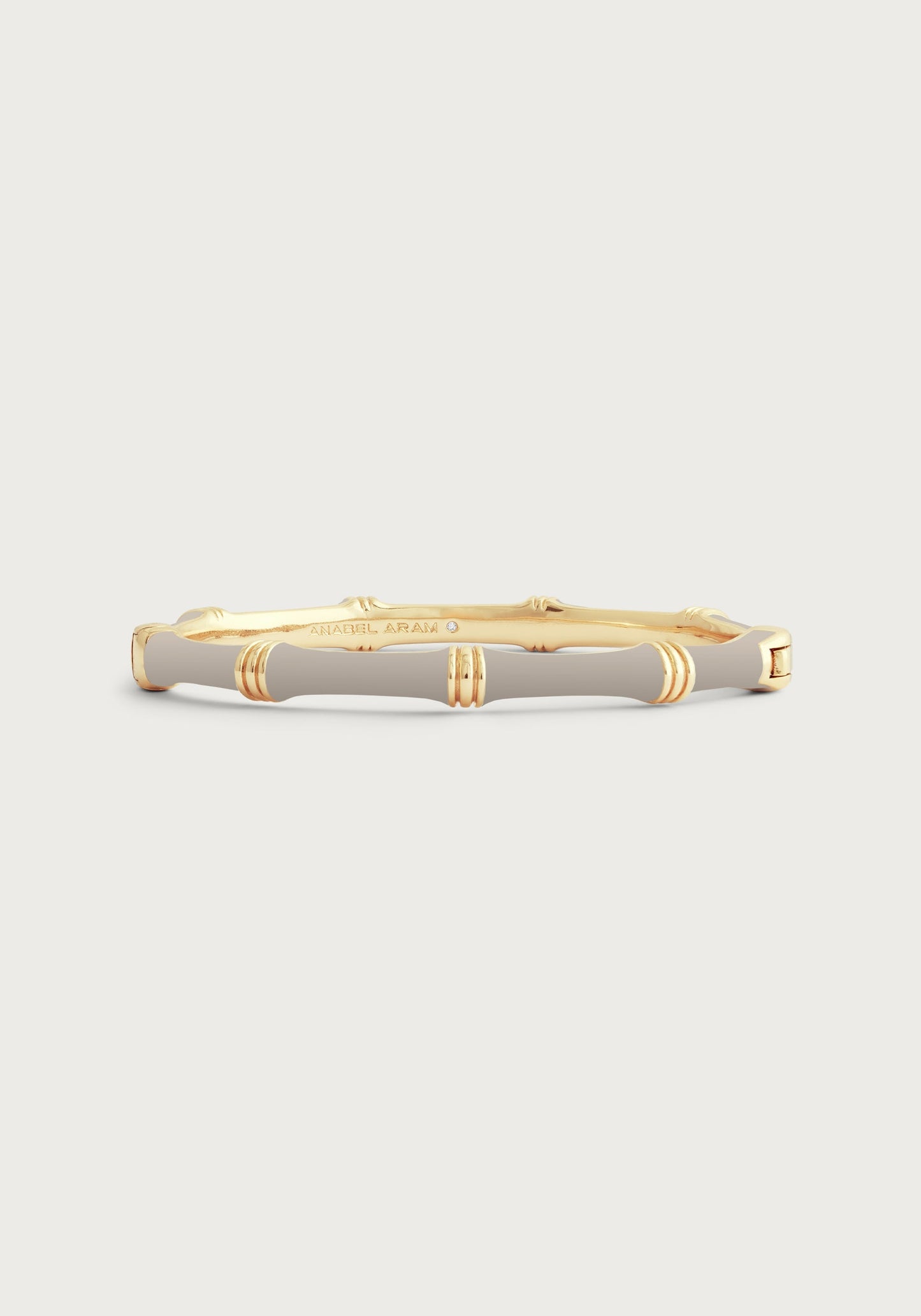 Bamboo Enameled Hinged Bangle