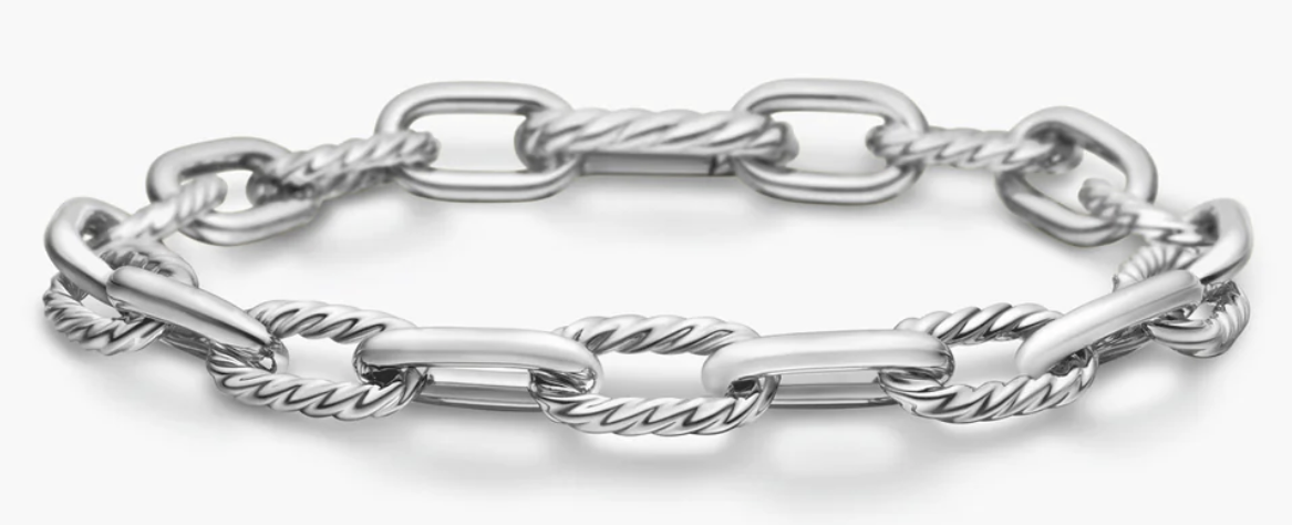 David Yurman Sterling silver Madison link bracelet, large