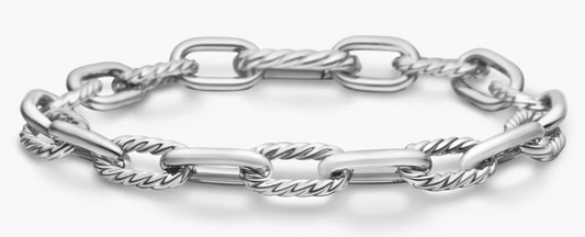 David Yurman Sterling silver Madison link bracelet, large