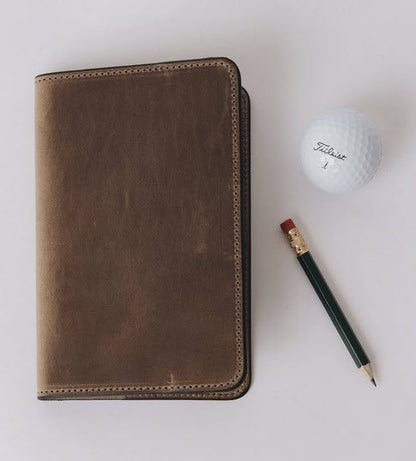 Leather golf scorecard holder