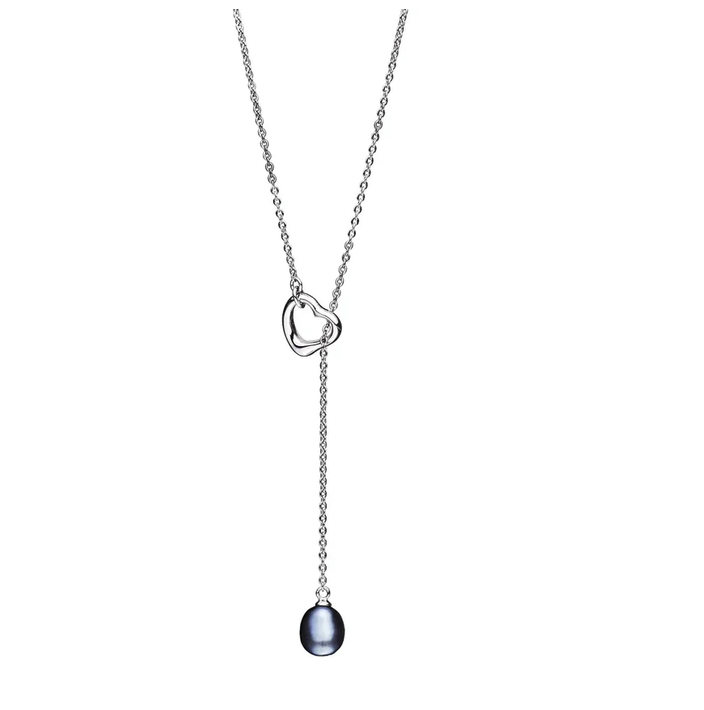 Freshwater Pearl and Sterling Silver Lariat Necklace