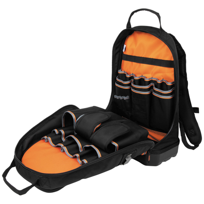 Tool Backpack 1680D Ballistic Weave 39 Pocket Black/Orange