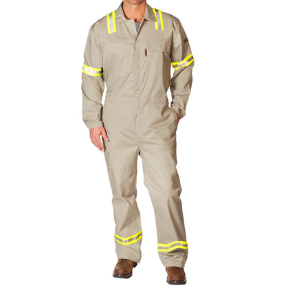 Flame Resistant Featherweight Coveralls With Reflective Striping
