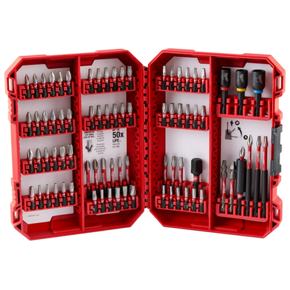80PC Alloy Steel Screw Driver Bit Set Shockwave Impact Duty