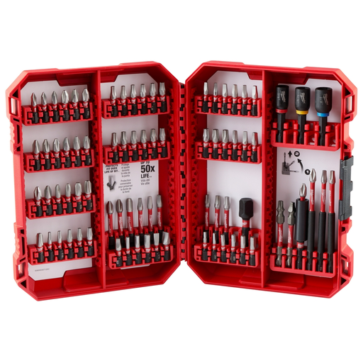 80PC Alloy Steel Screw Driver Bit Set Shockwave Impact Duty