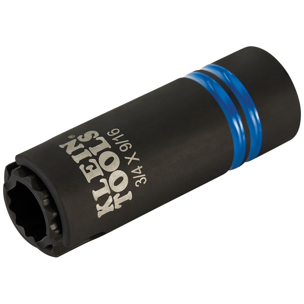 Three-in-One Slotted Impact Socket 12 Point 3/4 & 9/16"