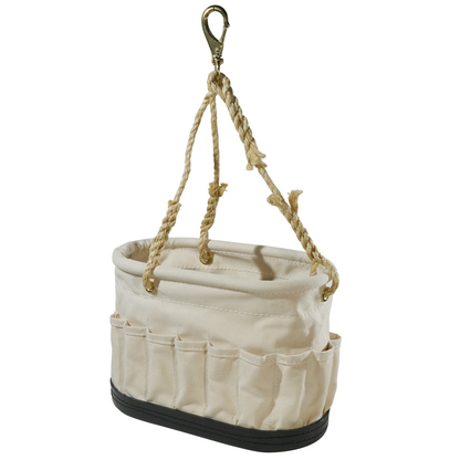 Canvas Bucket 41 Pocket Oval Bucket W Swivel Snap