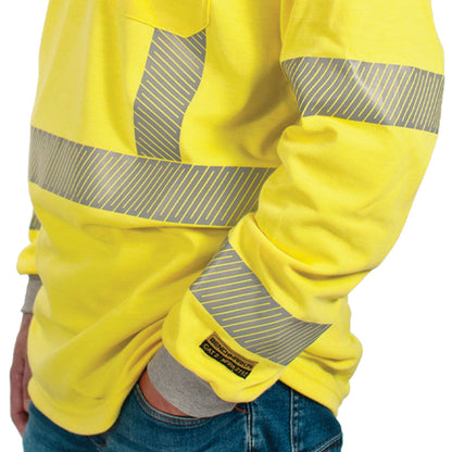 Oro Polartec Hi Visibility Flame Resistant Shirt with Segmented Striping