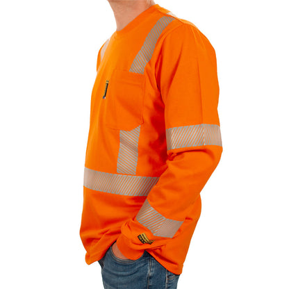 Enhanced Visibility FR Shirt with Silver Striping - X Pattern Back Striping