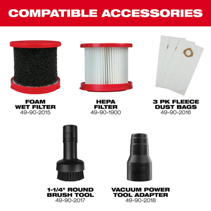 M18 Fuel PACKOut 2.5 Gallon Wet/Dry Vacuum