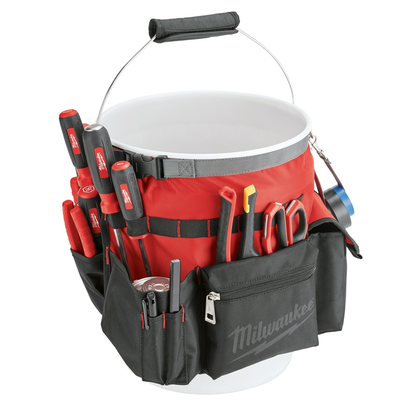 Bucket Tool Organizer 1680 Denier Ballistic Polyester Red/Black
