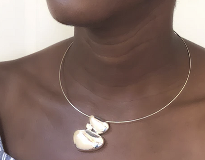 Sterling Silver Pebble Cairn Necklace