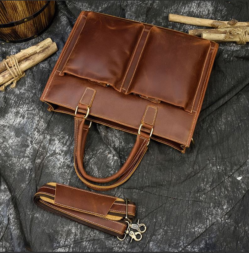 Dagmar Leather Briefcase  & Messenger Bag