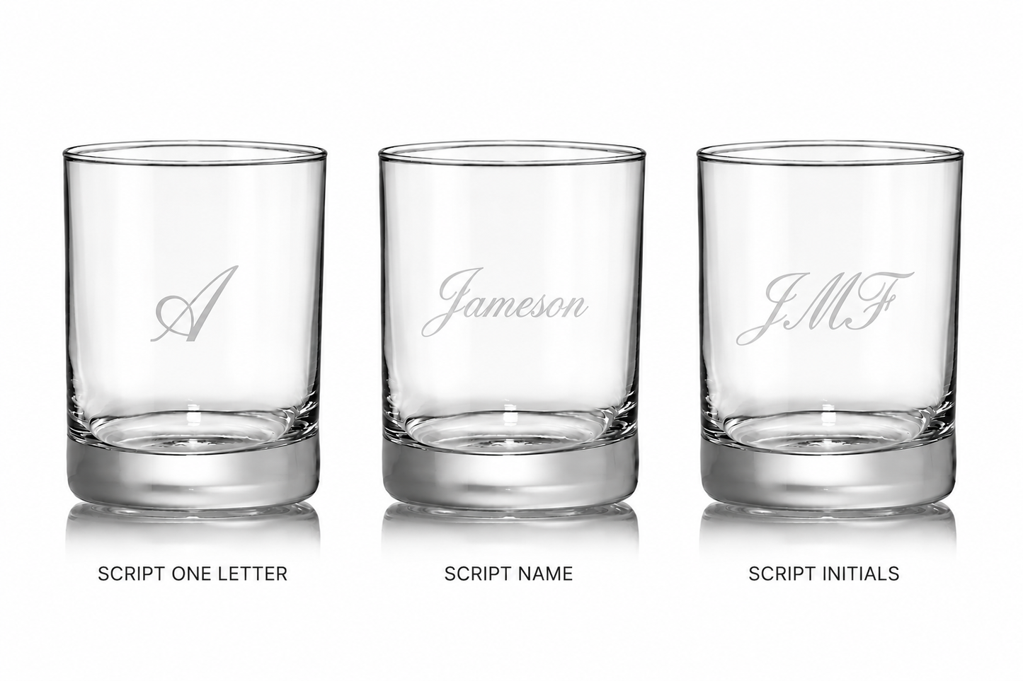 Personalized Glass Double Old Fashion Set of 4