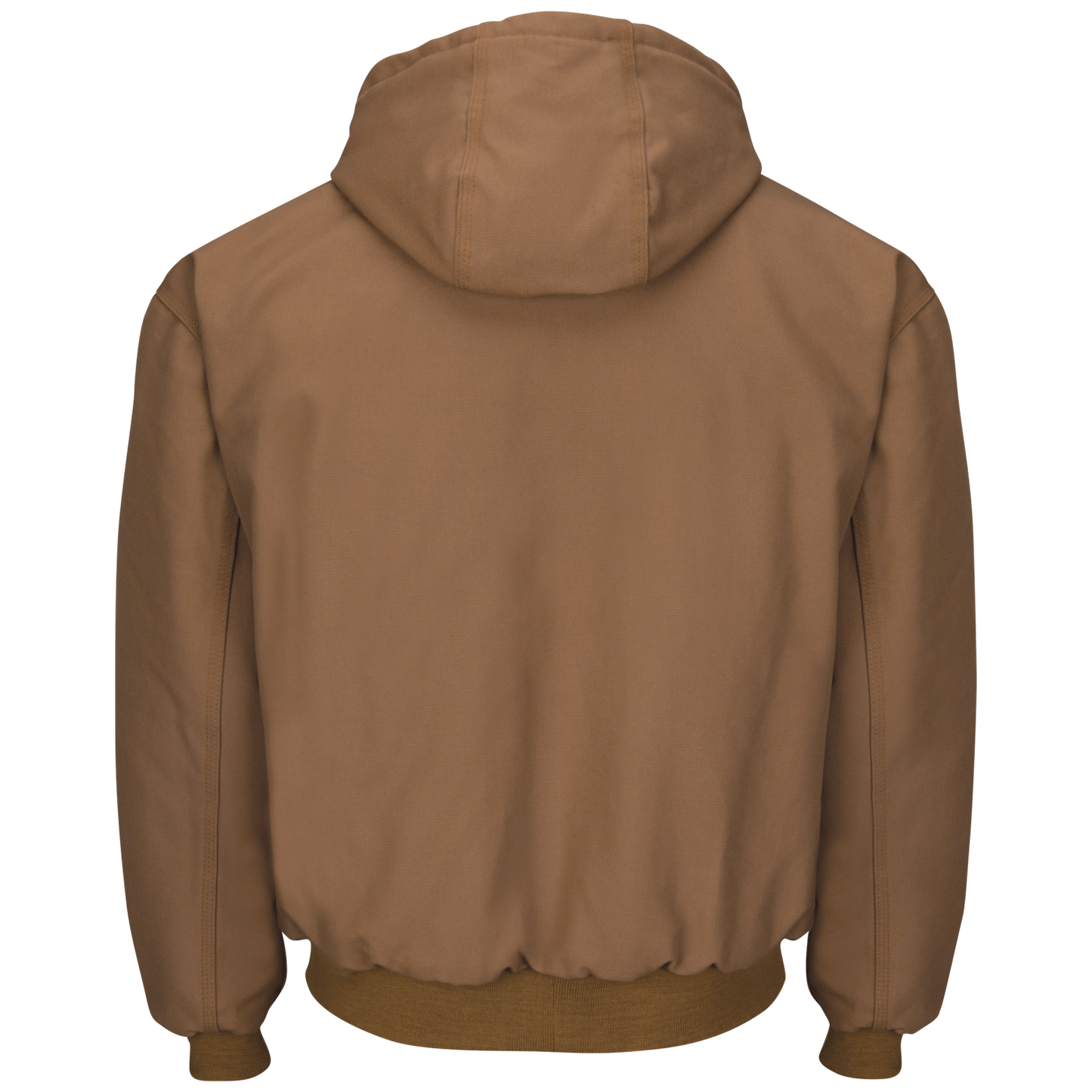 Men's Heavyweight FR Insulated Brown Duck Hooded Jacket