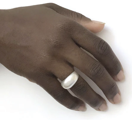 Sterling Silver Small Pebble Ring