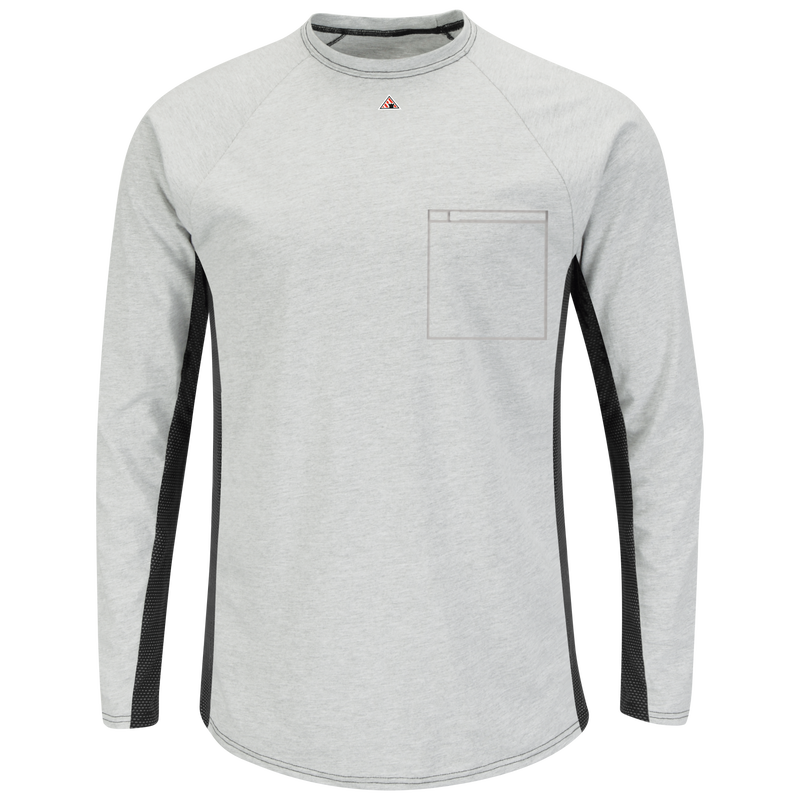 Men's FR Long Sleeve Base Layer with Concealed Chest Pocket