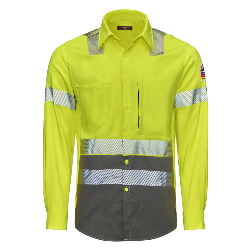 Men's Hi-Visibility Color Block Uniform Shirt