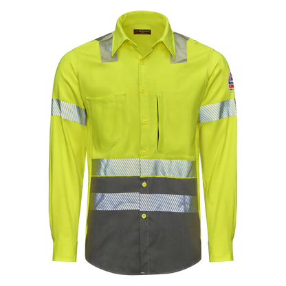 Men's Hi-Visibility Color Block Uniform Shirt