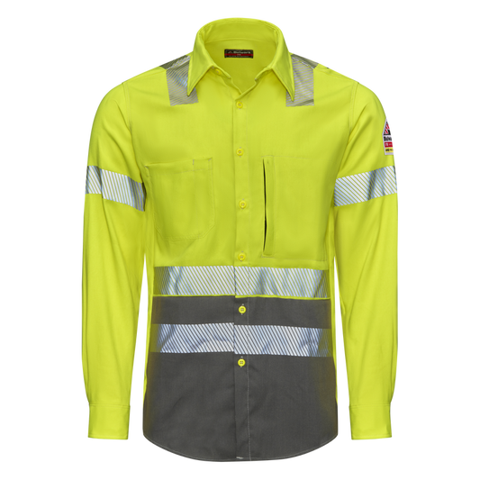 Men's Hi-Visibility Color Block Uniform Shirt