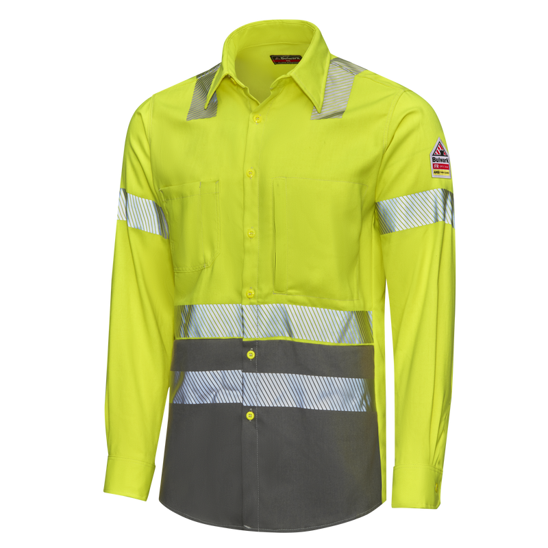 Men's Hi-Visibility Color Block Uniform Shirt
