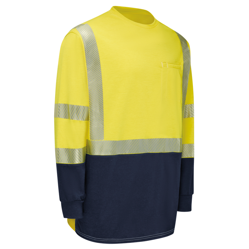 Hi-Visibility Lightweight Colorblock Long Sleeve T-Shirt
