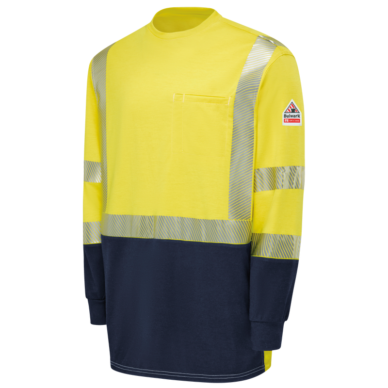 Hi-Visibility Lightweight Colorblock Long Sleeve T-Shirt