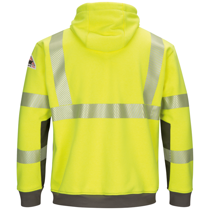 Men's Hi-Visibility Color Block Pullover Fleece Sweatshirt