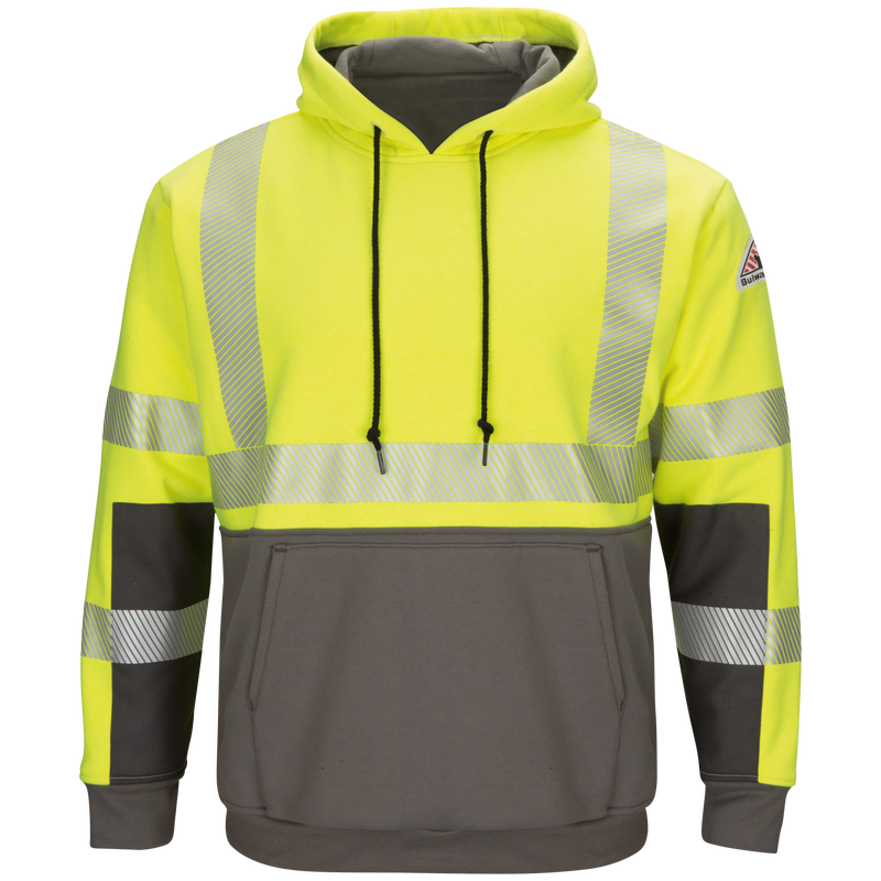 Men's Hi-Visibility Color Block Pullover Fleece Sweatshirt