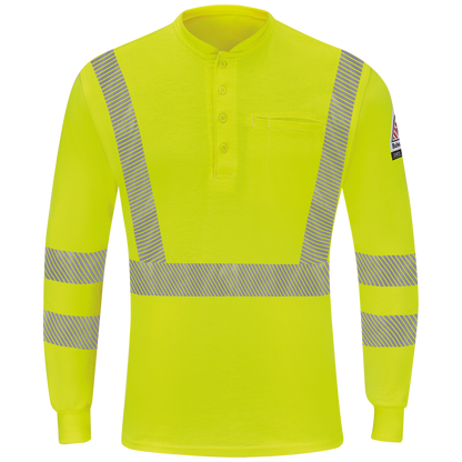 Men's Hi-Visibility Lightweight Long Sleeve Henley