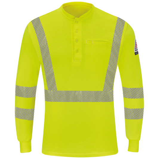 Men's Hi-Visibility Lightweight Long Sleeve Henley