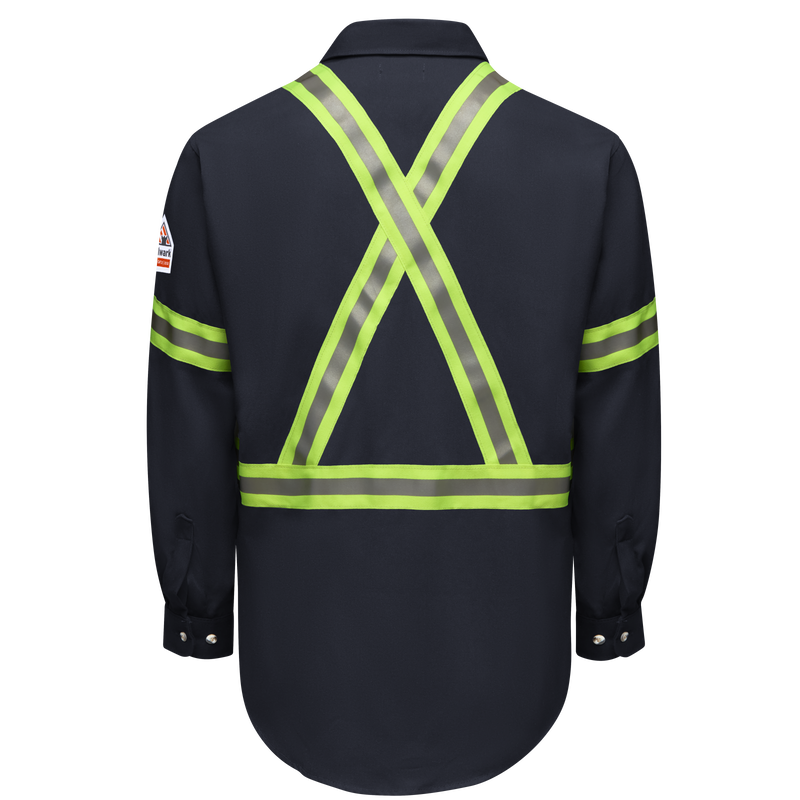 Men's Dress Uniform Shirt with Reflective Trim