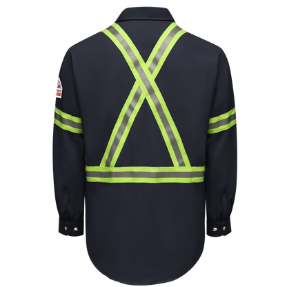 Men's Dress Uniform Shirt with Reflective Trim