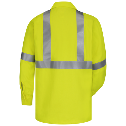 Men's Midweight FR Hi-Visibility Work Shirt