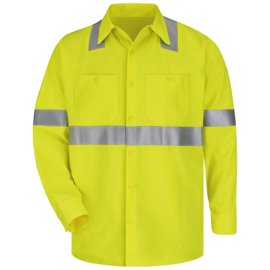 Men's Midweight FR Hi-Visibility Work Shirt