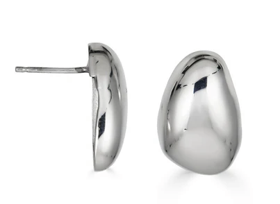 Sterling Silver Pebble Stud Earrings