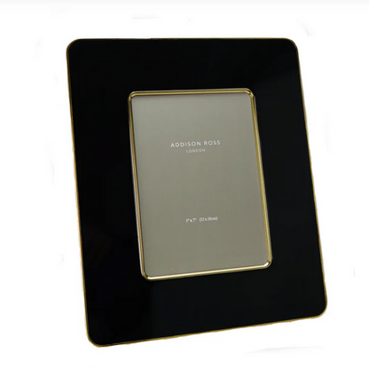Addison Ross Studio Black & Gold Enamel Photo Frame