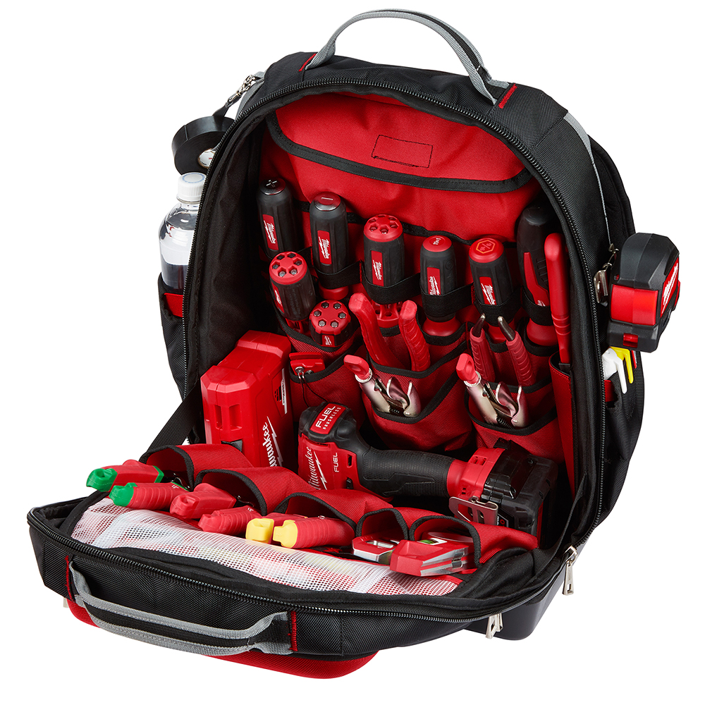 Tool Backpack 1680D Ballistic 48 Pocket Red 20.40" Height
