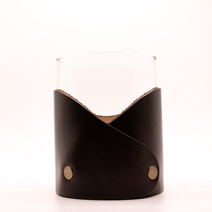 Leather Rocks Glass - Lineman