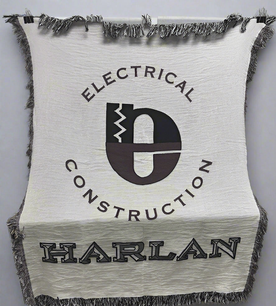 100% cotton woven blanket, made in USA