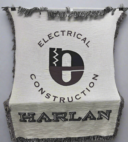 100% cotton woven blanket, made in USA