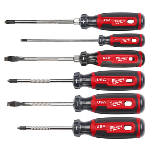 6PC Cushion Grip Handle Screwdriver Set USA