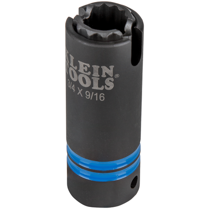Three-in-One Slotted Impact Socket 12 Point 3/4 & 9/16"