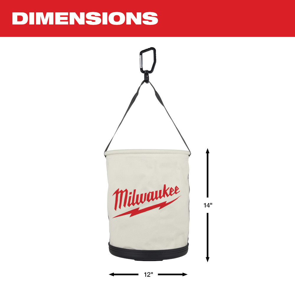 12" Canvas Utility Bucket Tool Bag