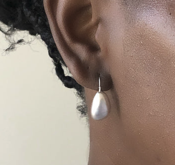 Sterling Silver Pebble drop earrings